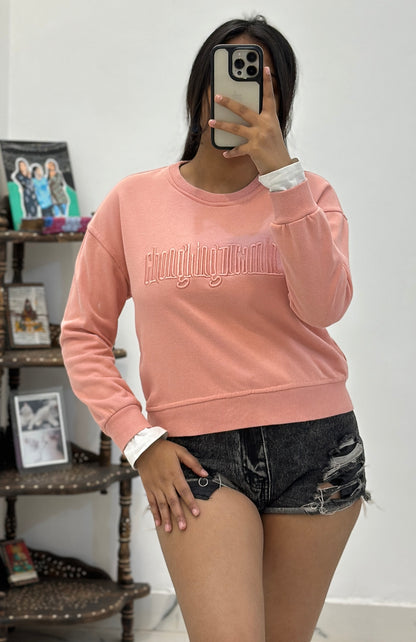 Pink sweat shirt (Small)