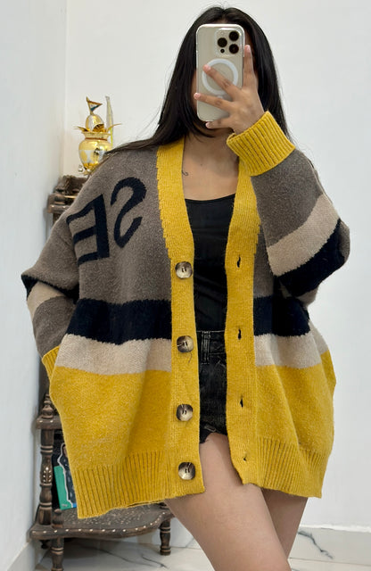 oversized heavy cardigan (42-44)