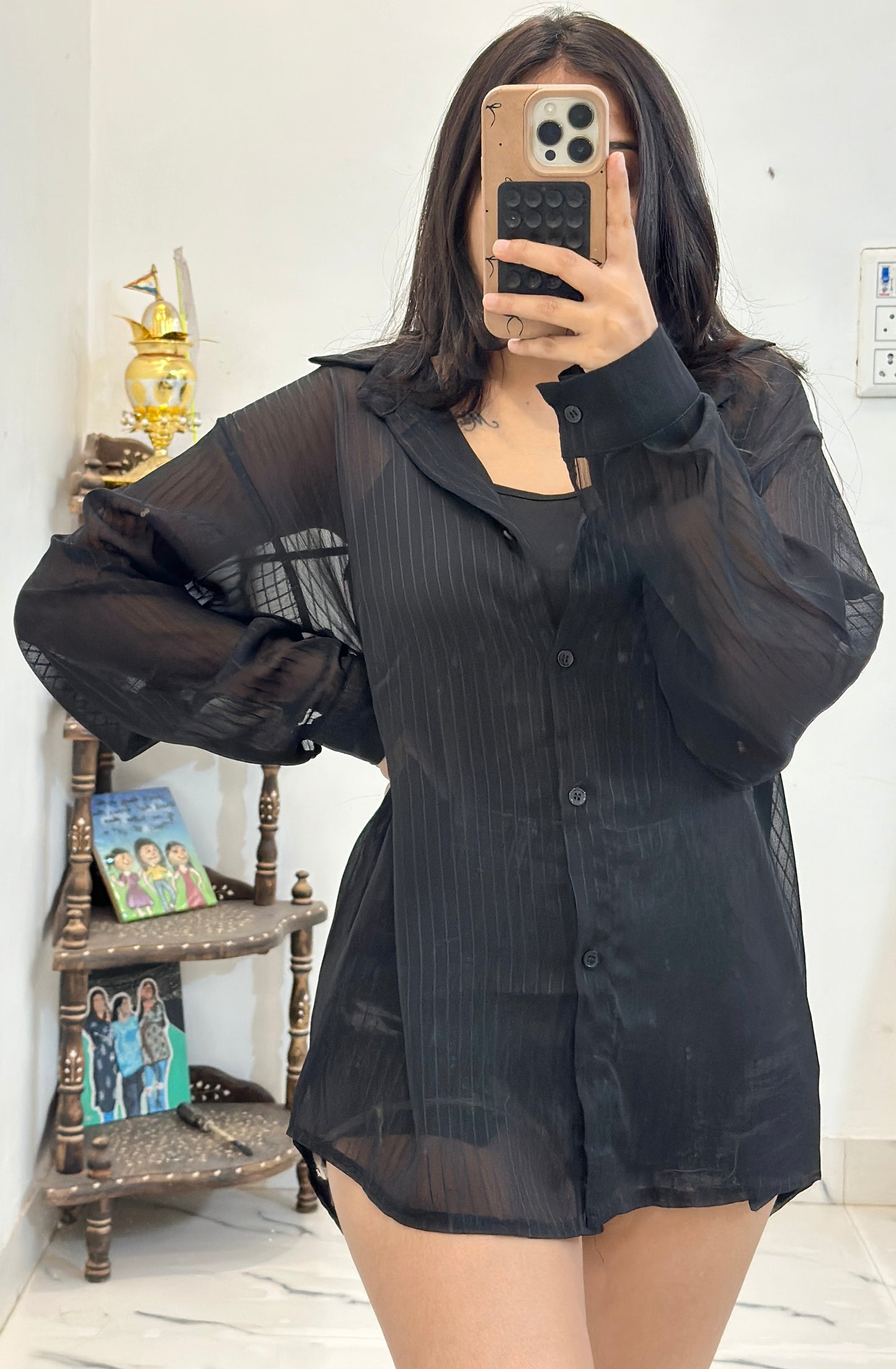 Oversized sheer shirt (42-44)