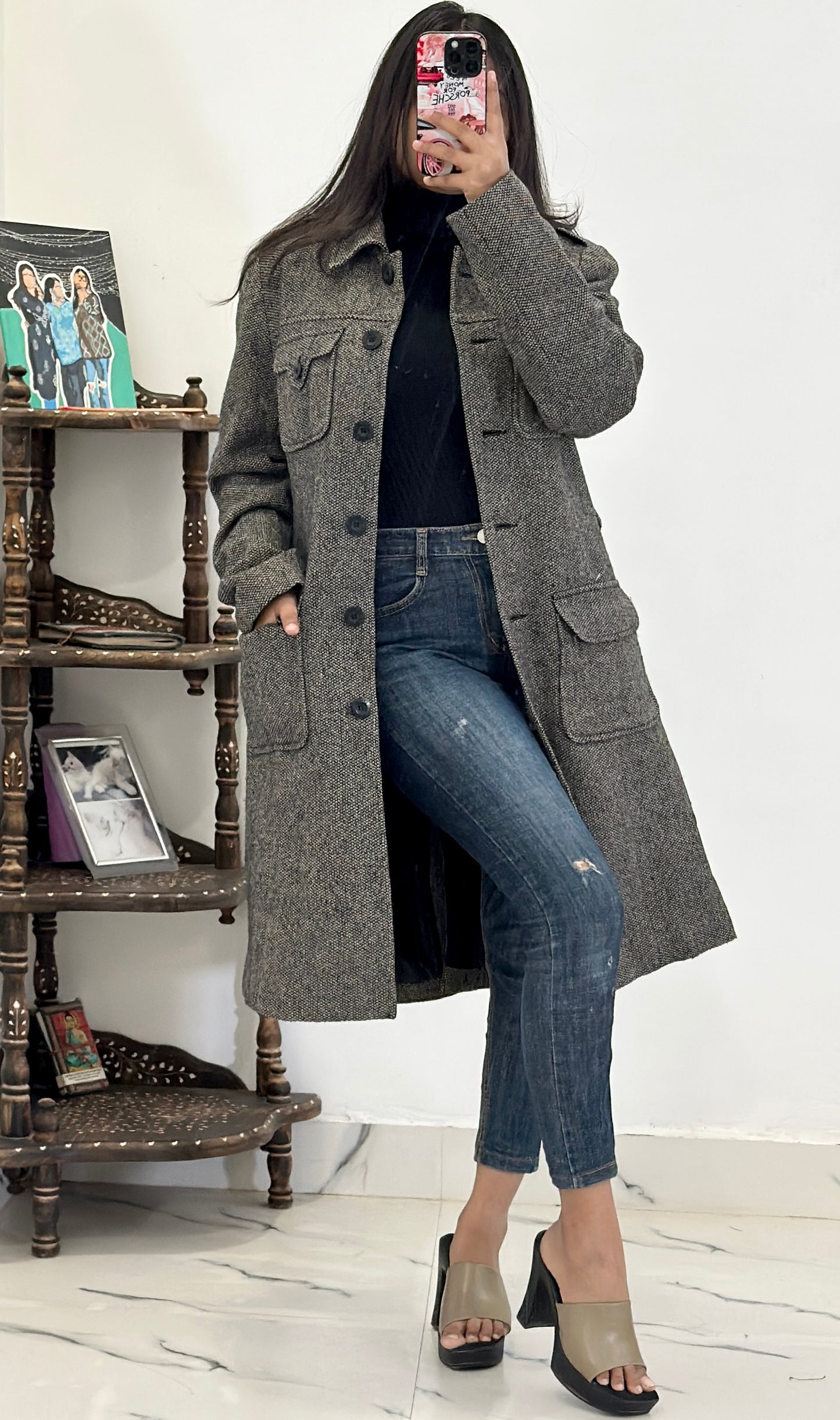 Heavy long coat (32-34 small)