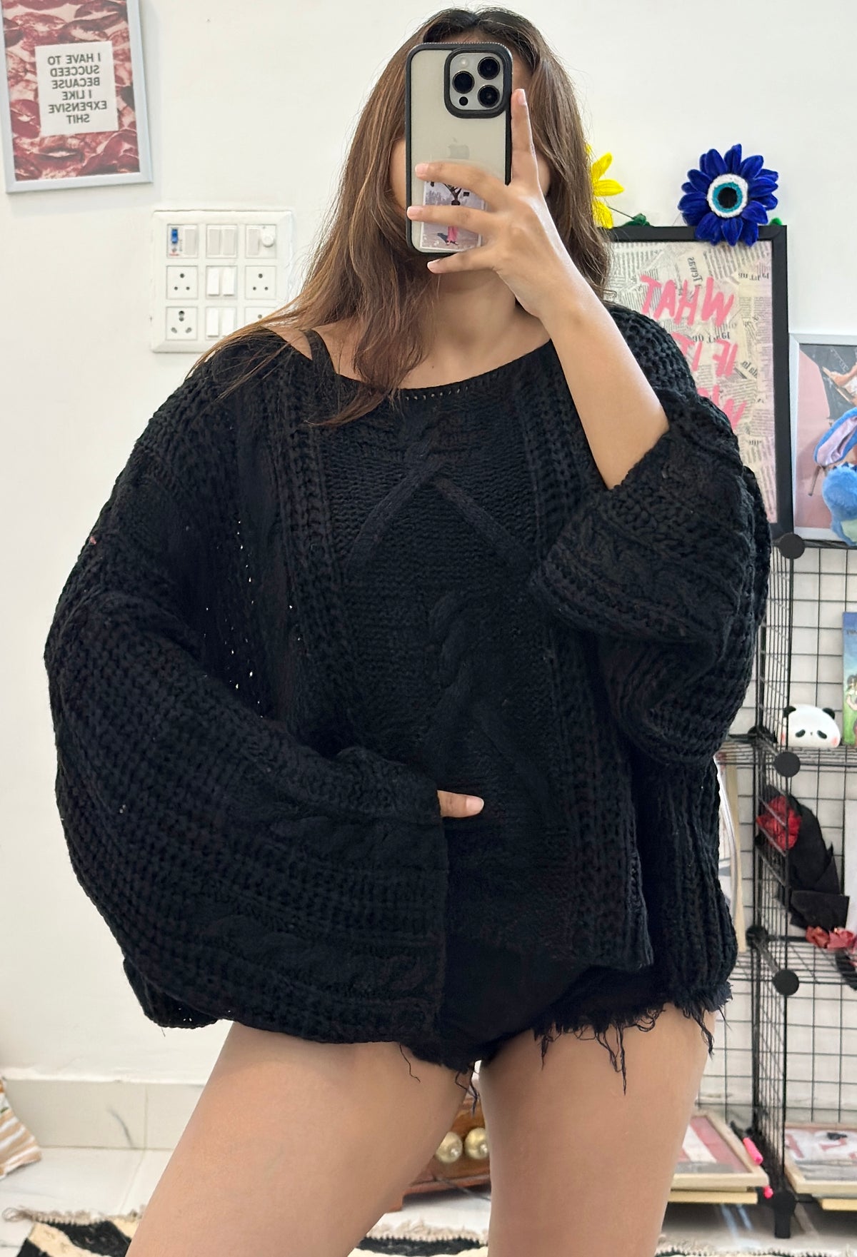 Oversized Korean sweater (freesize 50+)