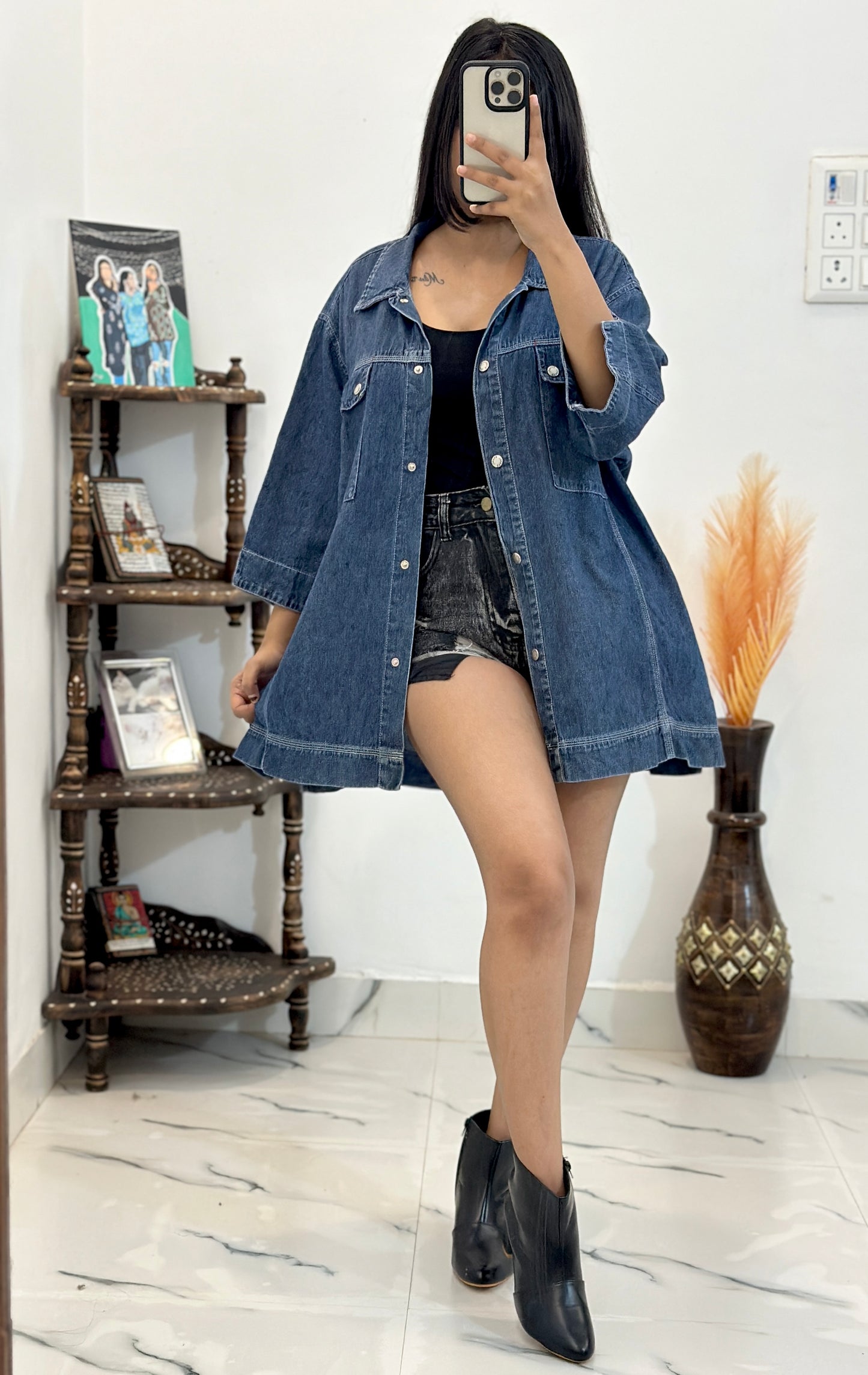 Oversized denim shirt (42-44)