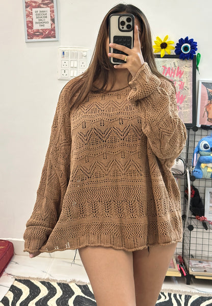 Oversized crochet sweater (42-46)