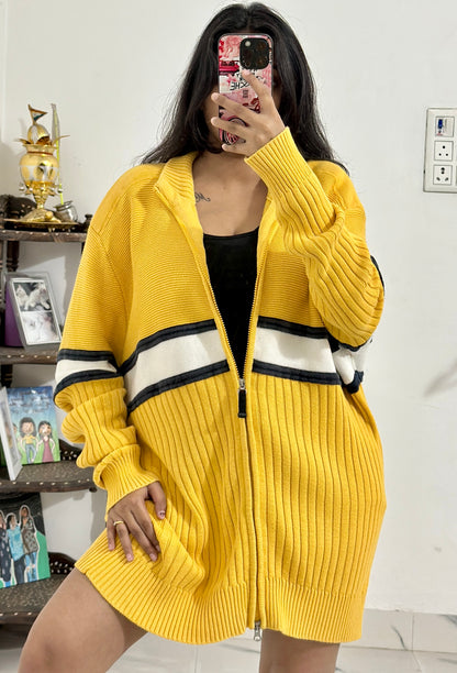 Oversized Korean zipper sweater (46-48)