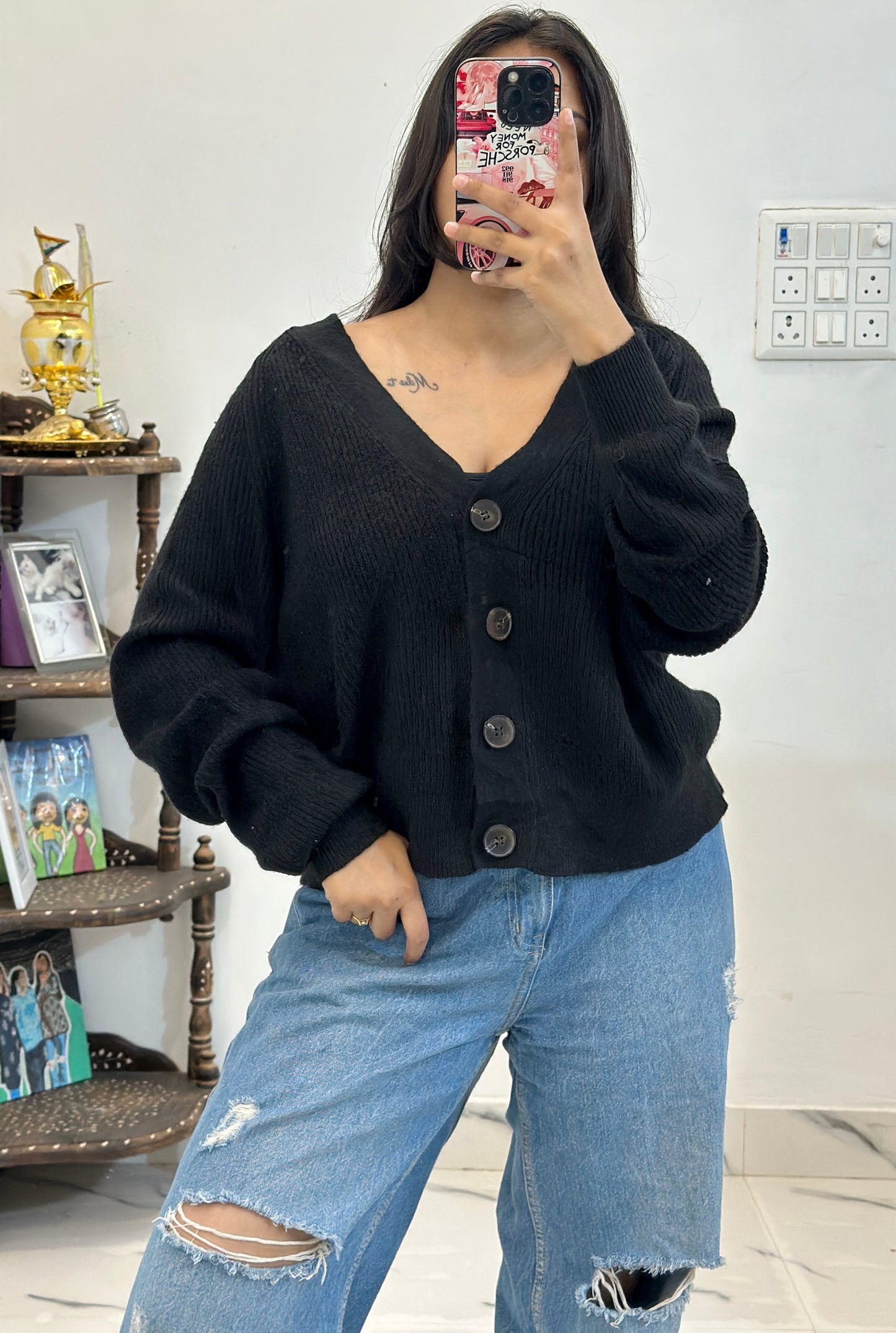 Korean oversized heavy cardigan (42-44)
