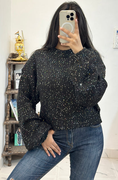Black sequin sweater (42-44)