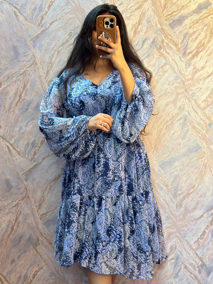 Oversized chiffon dress