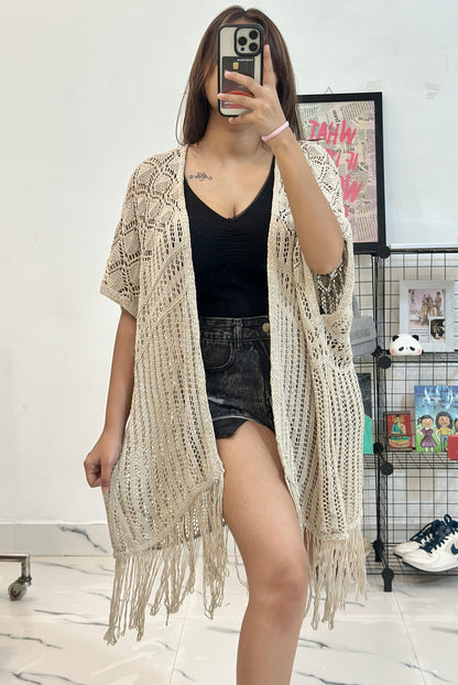 Pretty crochet shrug (freesize upto 50)
