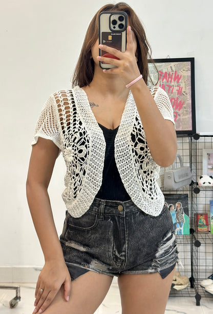 Pretty crochet shrug (34-38)