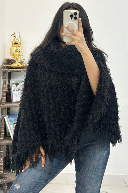 Korean furry poncho