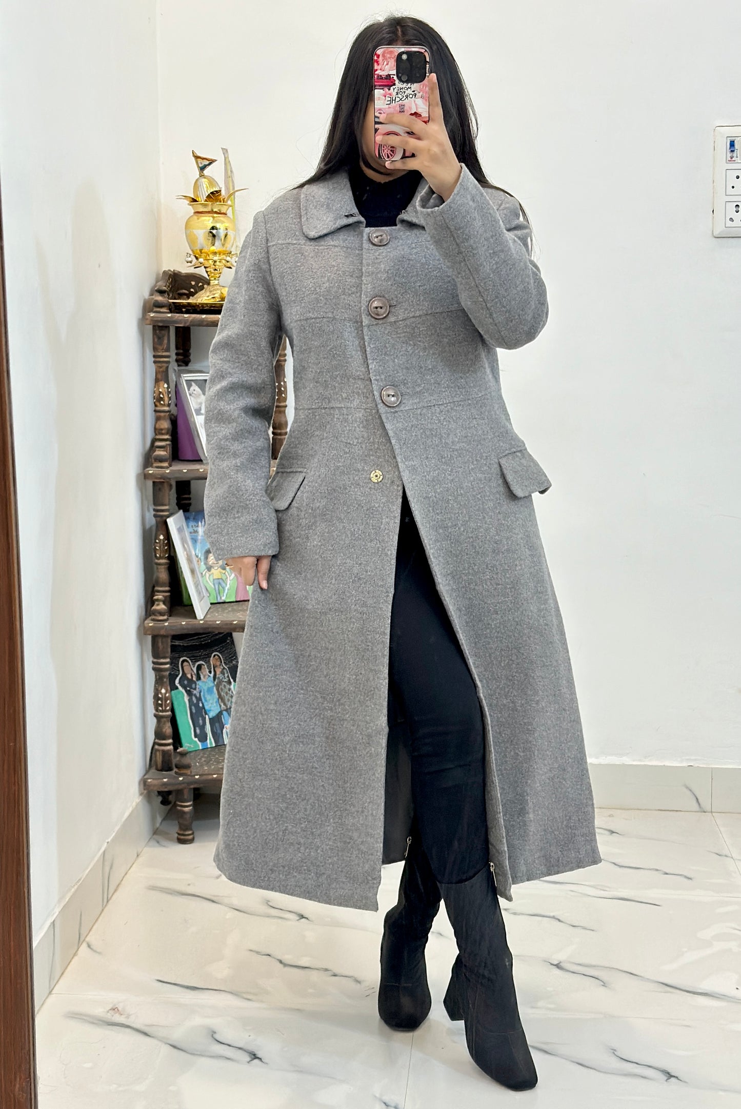 Heavy korean long coat (34 busts)