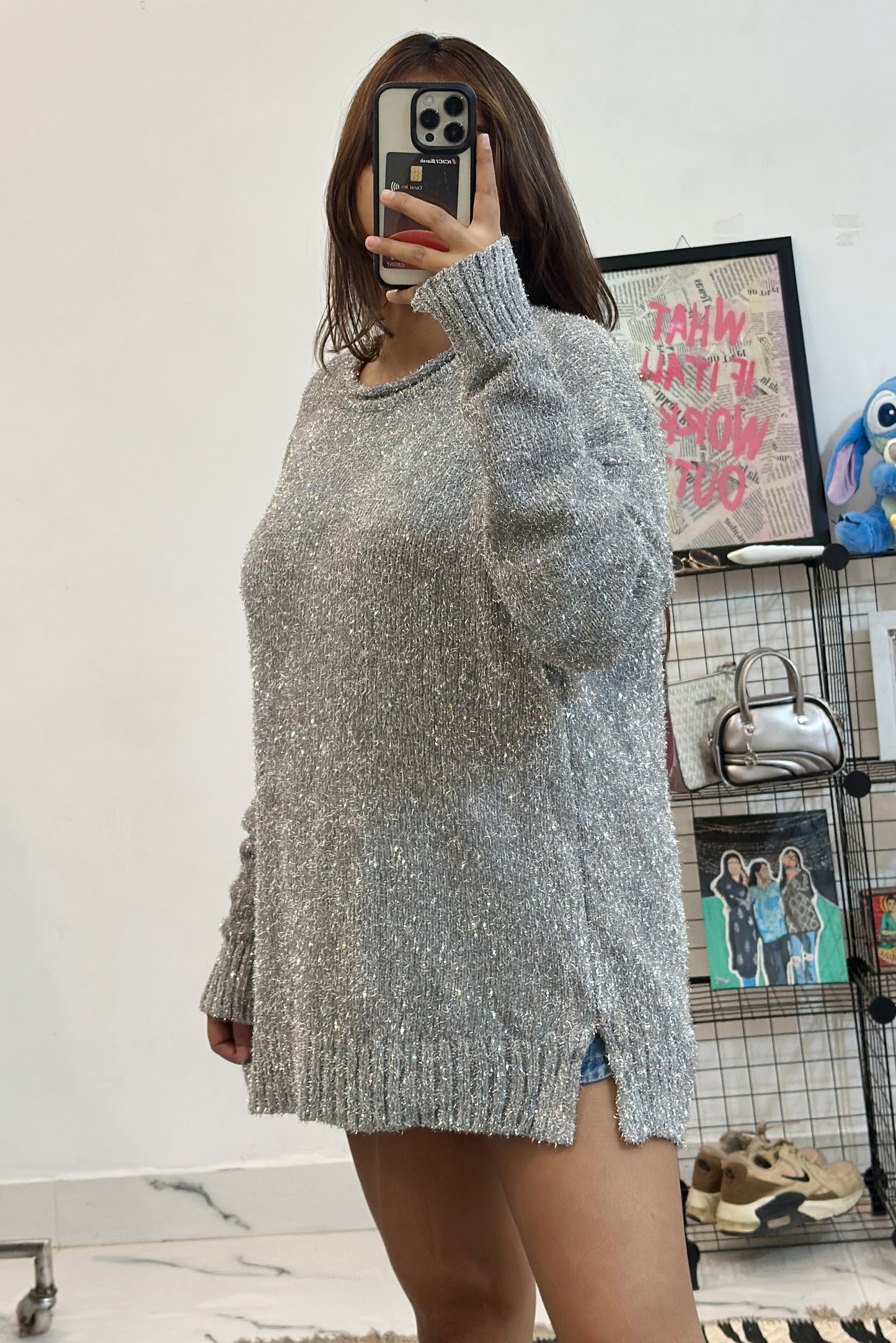 Korean shimmer sweater (42-44)