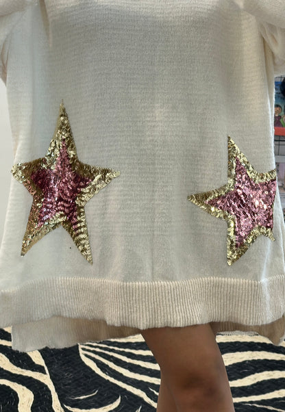 Oversized Korean sequin sweater (46-48)