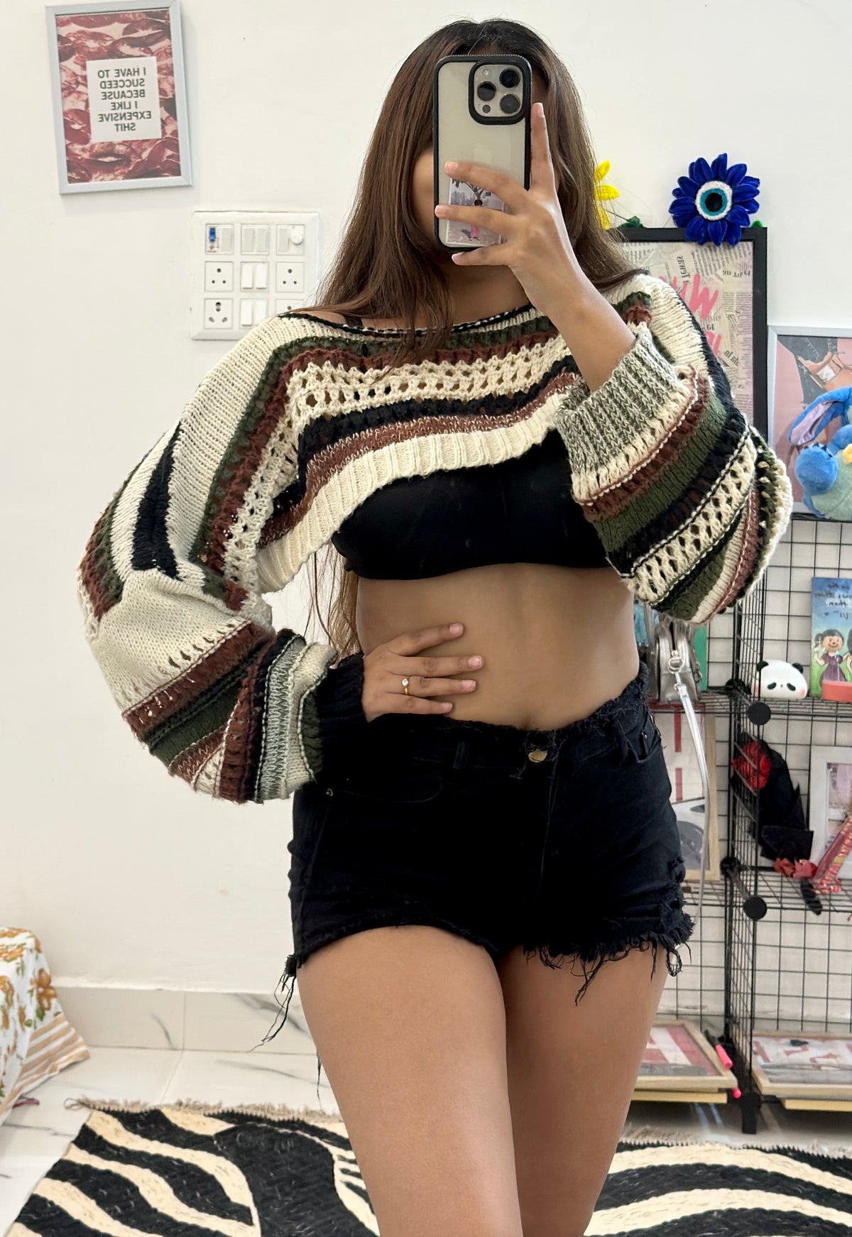 Oversized crochet pullover (freesize)