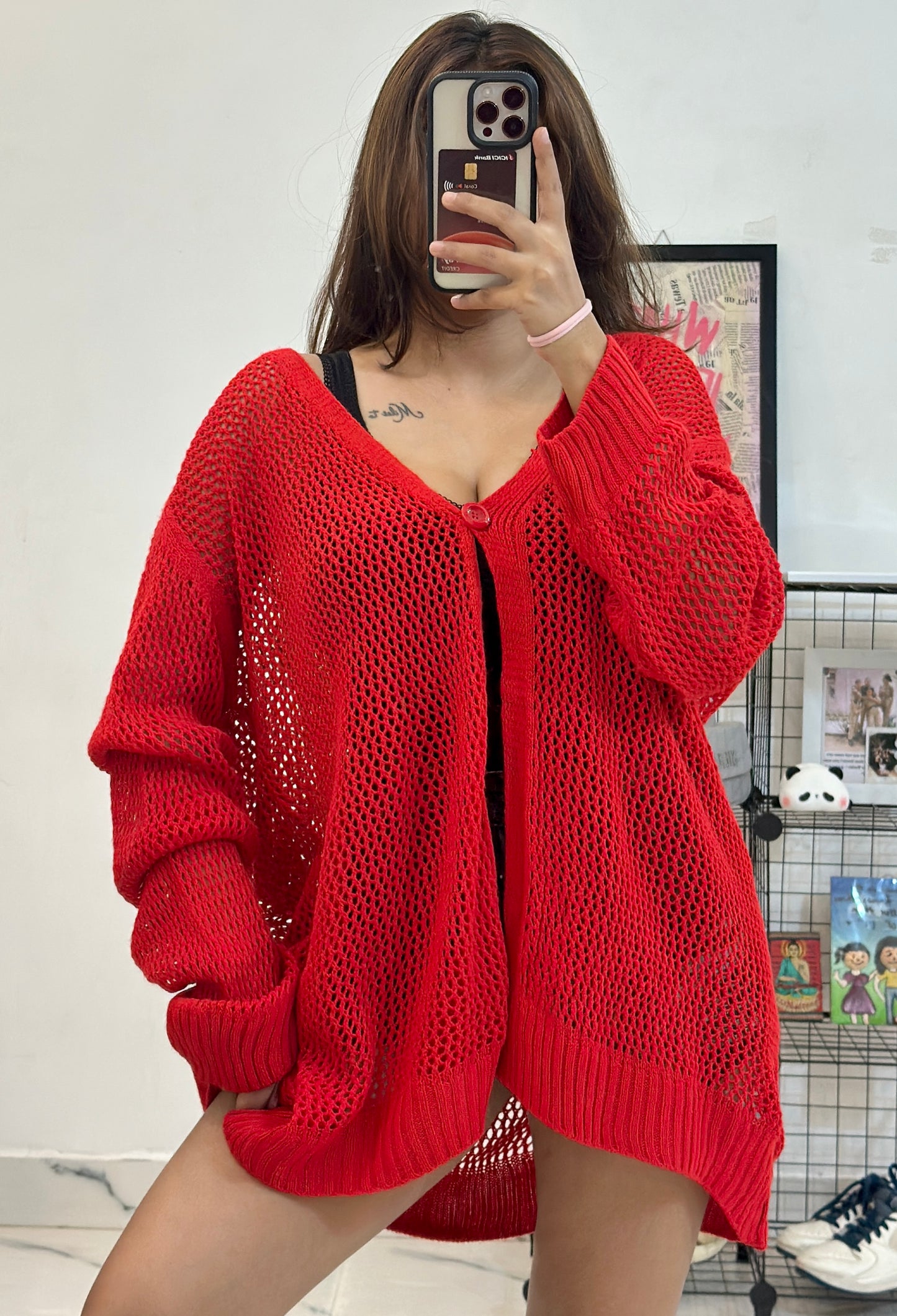 Oversized crochet cardigan (46-48)