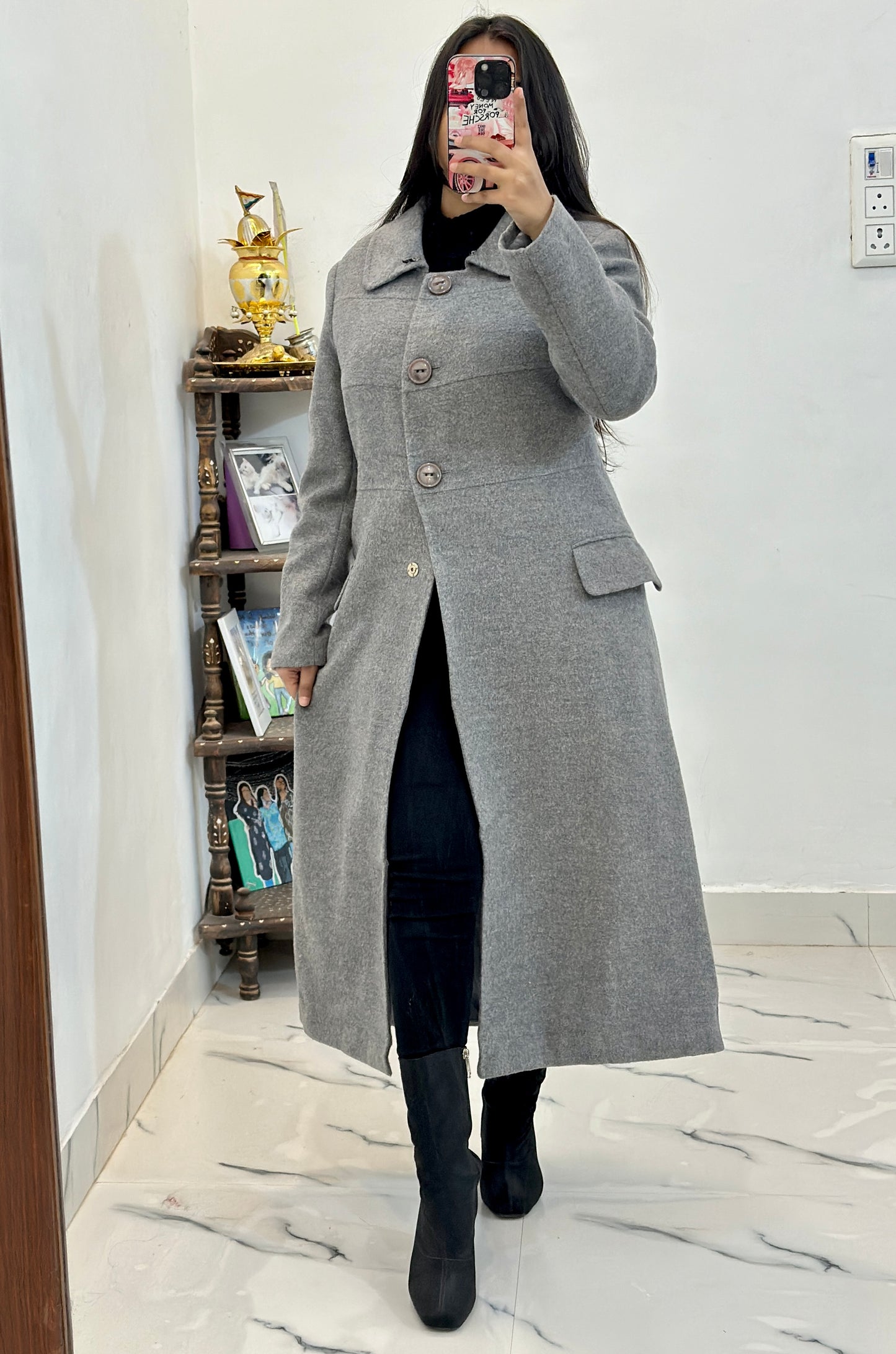 Heavy korean long coat (34 busts)