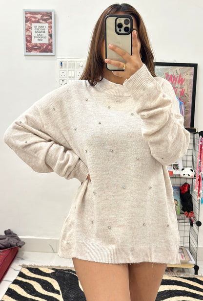 Oversized pearls sweater (42-44)