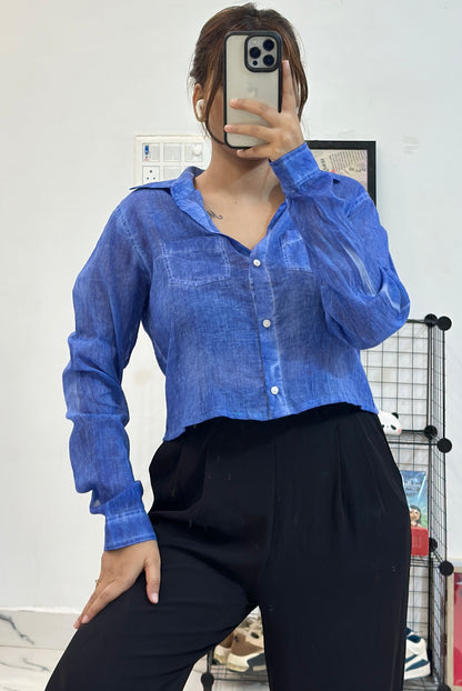 Pretty crop shirt (36-38)