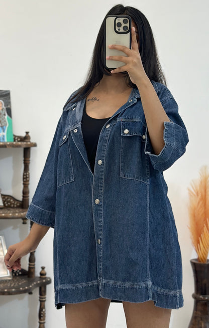 Oversized denim shirt (42-44)