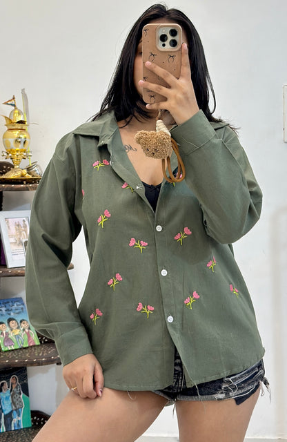 cotton embroidery shirt (34-36)