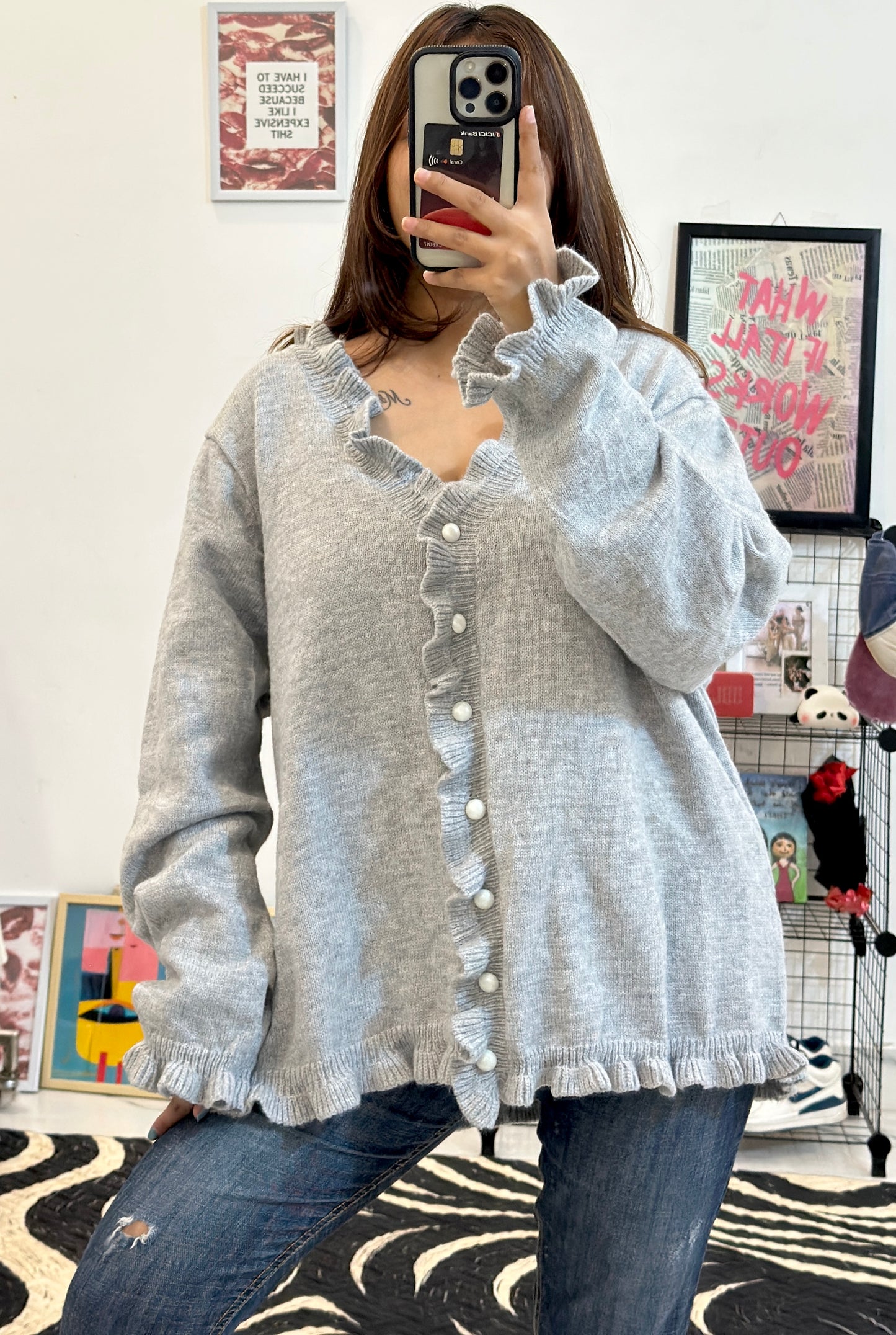 Oversized Korean cardigan (44-46)