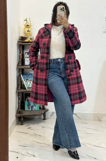 Korean long coat (34-36) button damaged only