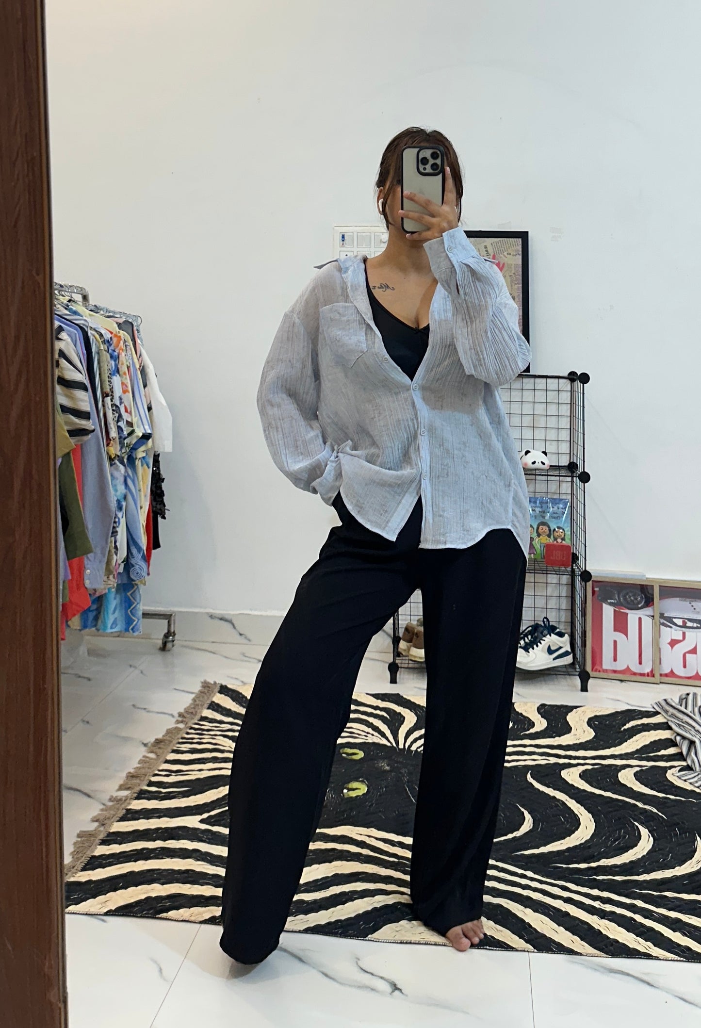 Oversized cotton shirt (42-44)
