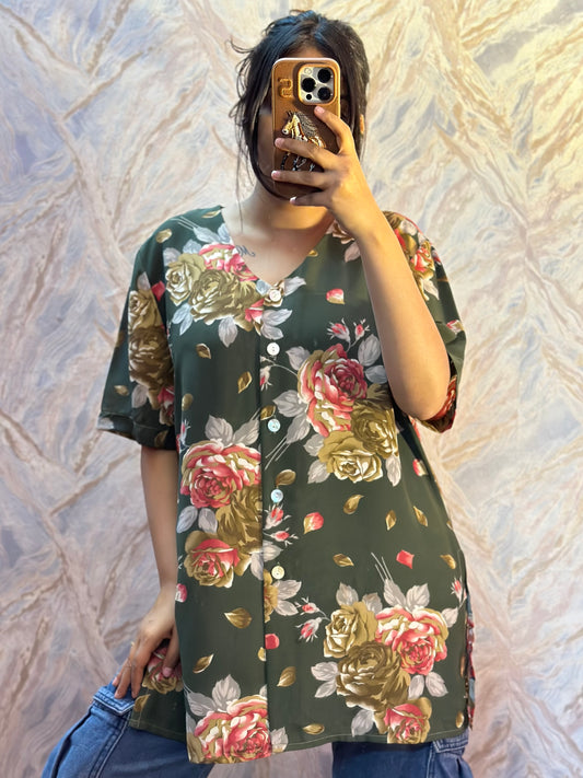 Prettiest floral oversized shirt