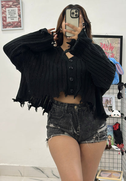 Oversized Korean cardigan (freesize upto 50)