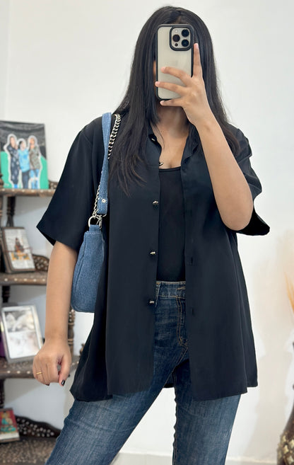 Black oversized shirt (40-42)