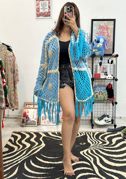 Heavy long crochet shrug (44-46)