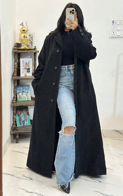 Black long coat (38-40)