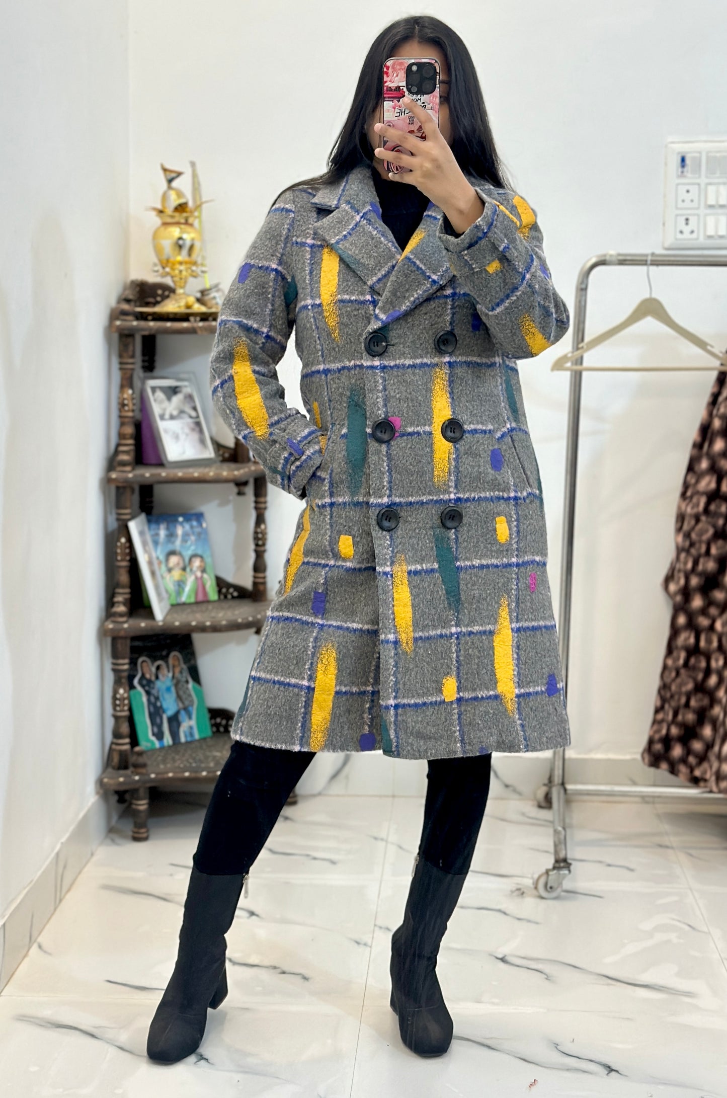 Heavy korean long coat (32-34)