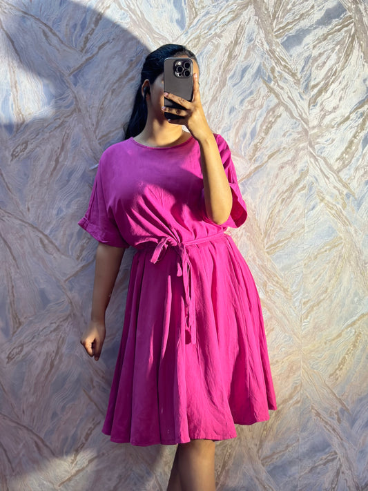 Pretty pink oversized dress