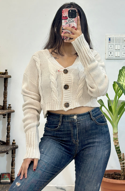 Oversized crop cardigan (36-38)