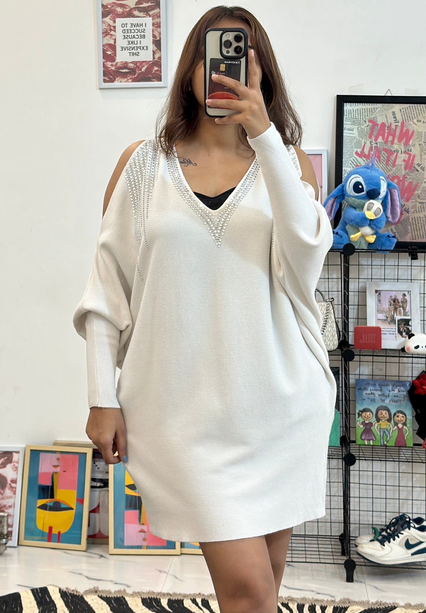 White oversized sweater (44-46)