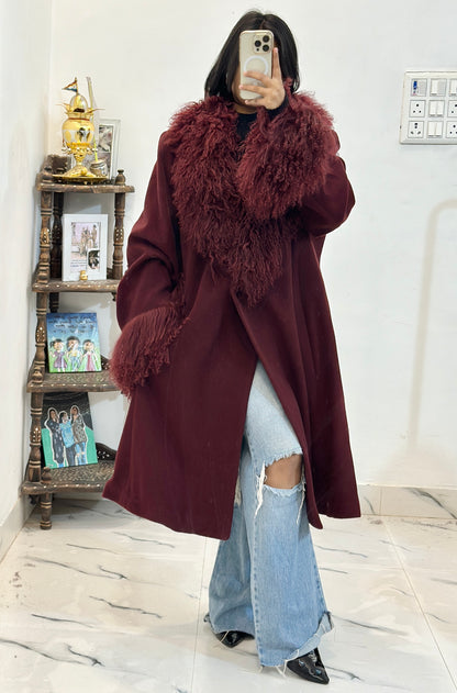 Heavy furry long coat (46-48)