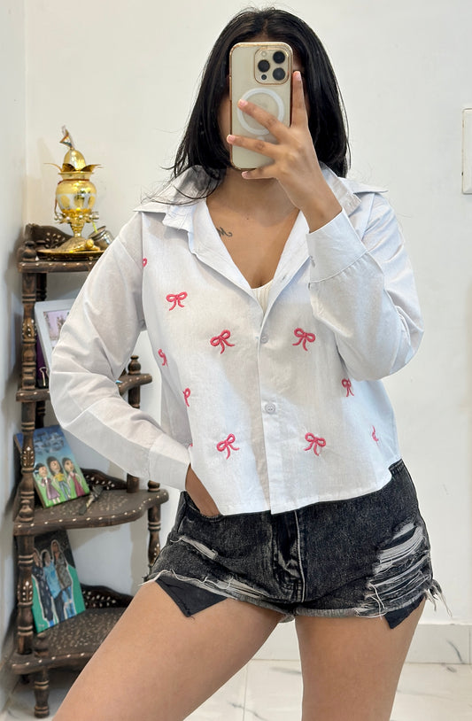Linen embroidered shirt (32-34)