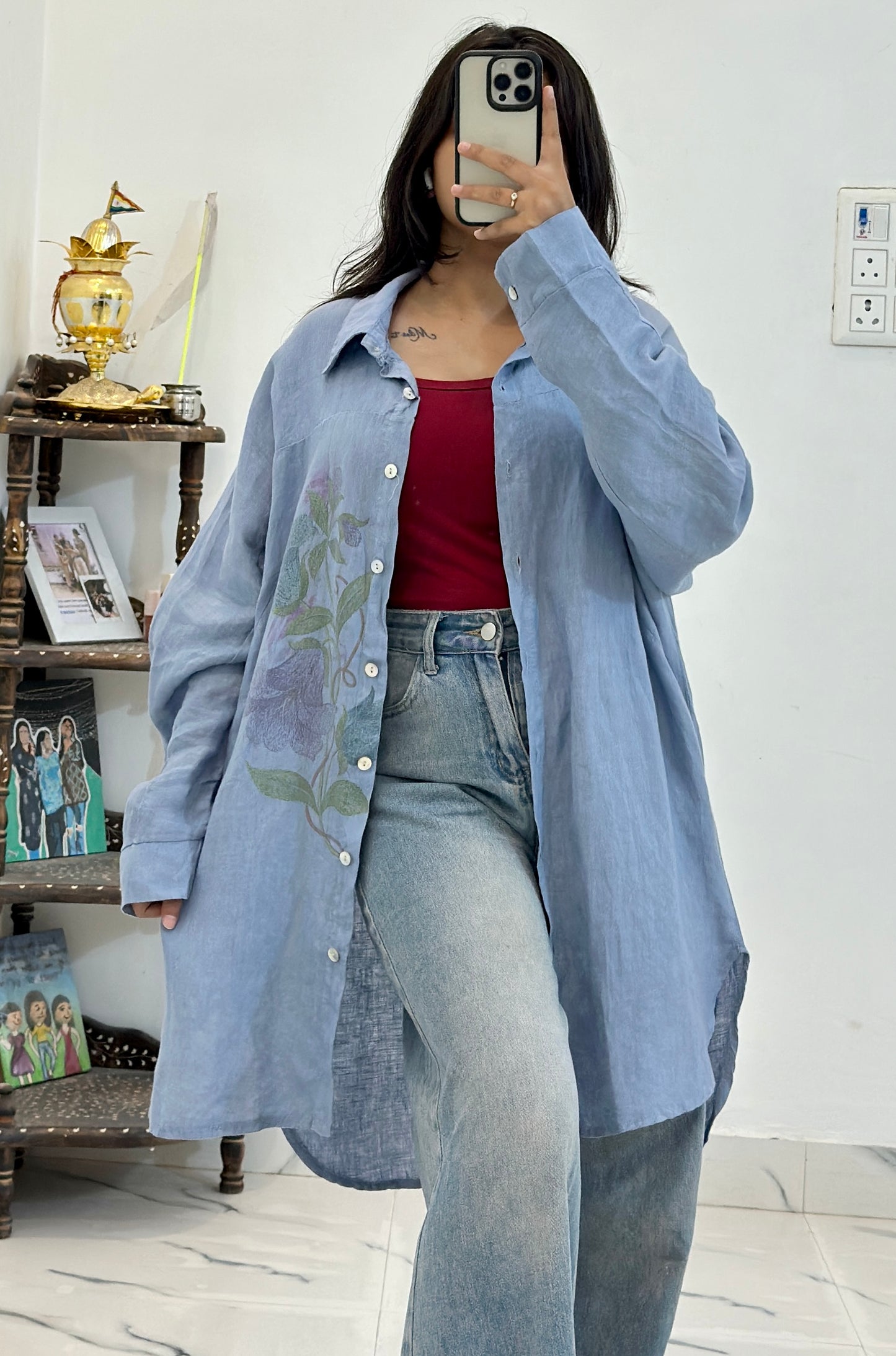 Oversized cotton shirt (44-46)