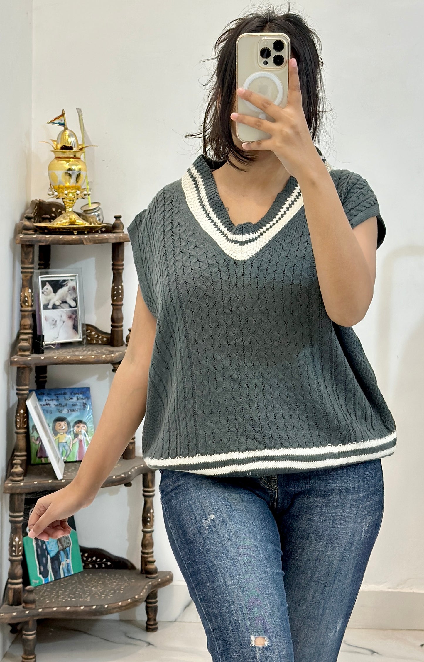 Korean oversized vest (42-44)