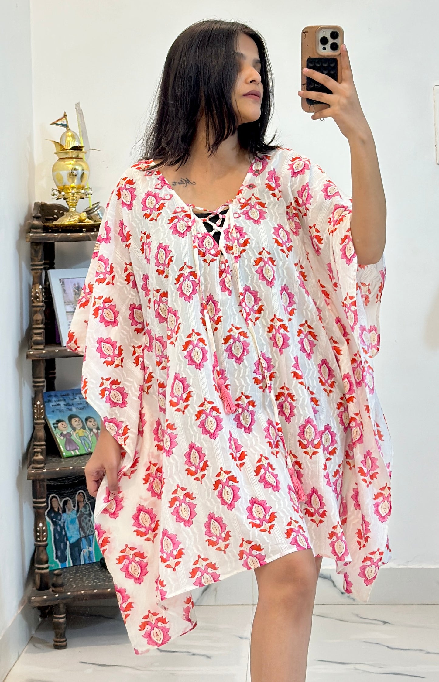 Pretty cotton kaftan (freestyle upto 46)