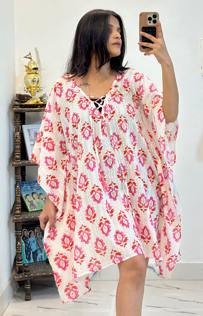Pretty cotton kaftan (freestyle upto 46)