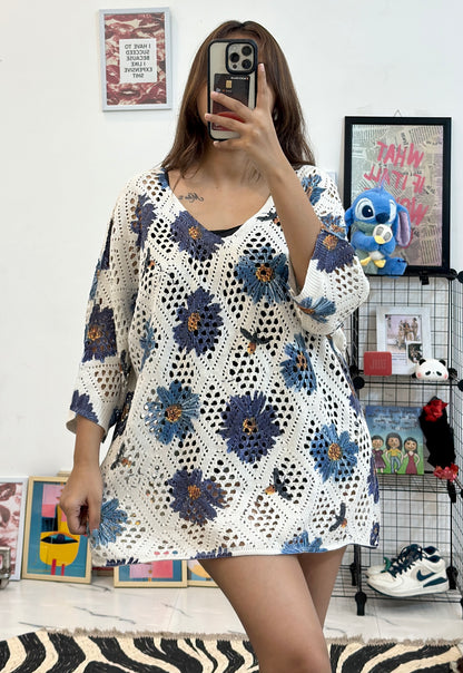 Oversized crochet top (40-42)