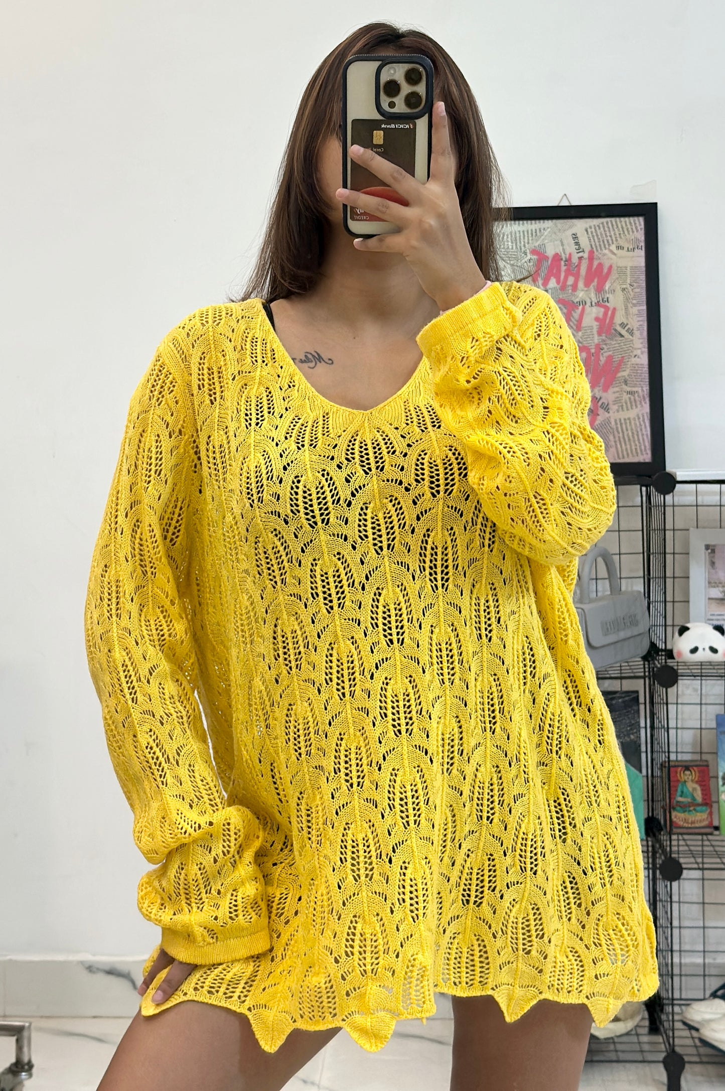 Oversized crochet top (44-46)
