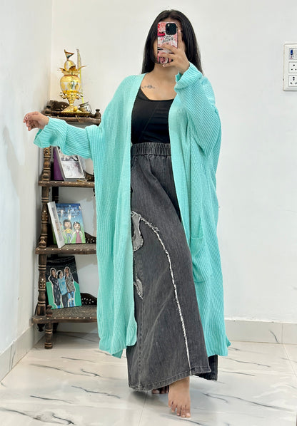 Plus size oversized woollen shrug (50+ 4-5XL)
