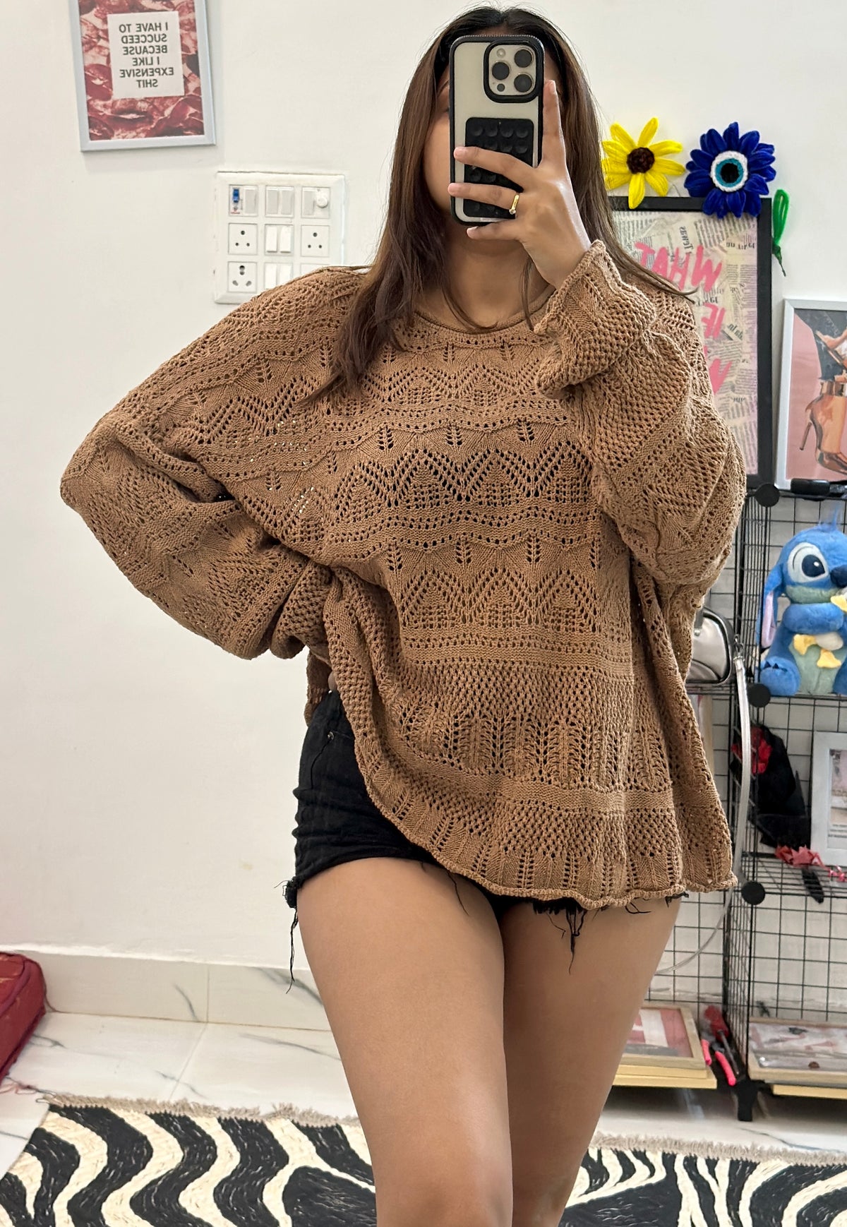Oversized crochet sweater (42-46)