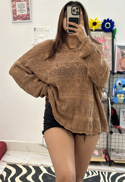 Oversized crochet sweater (42-46)