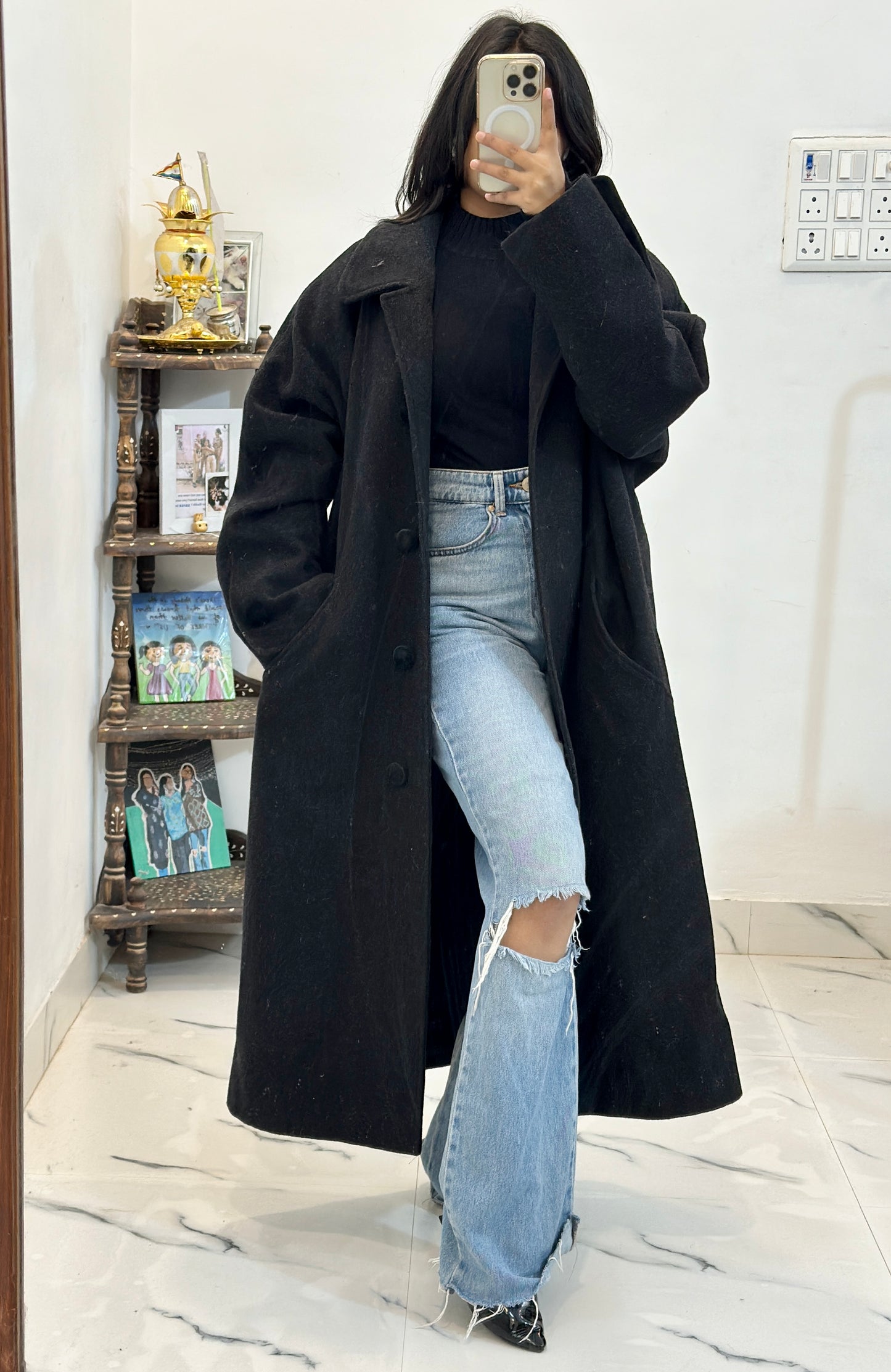 Heavy unisex long coat (46-48)