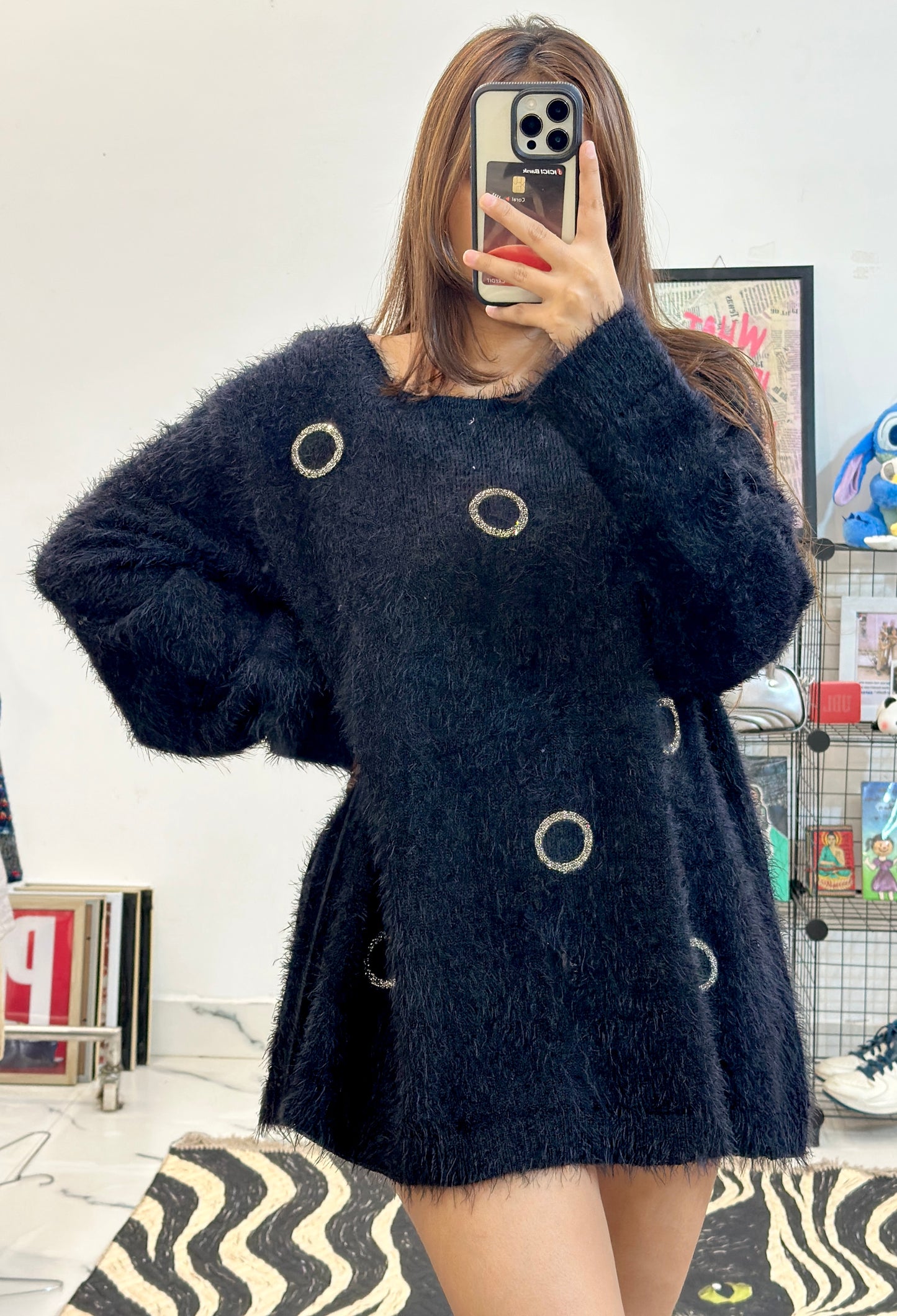 Oversized Korean furry sweater (44-46)