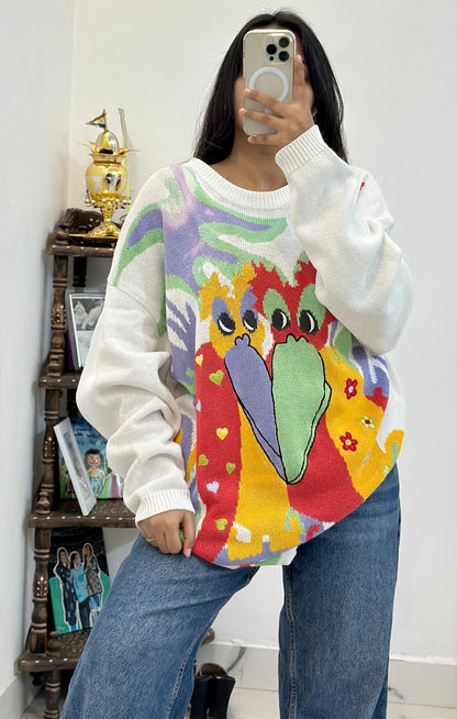 Long oversized Korean sweater (44-46)